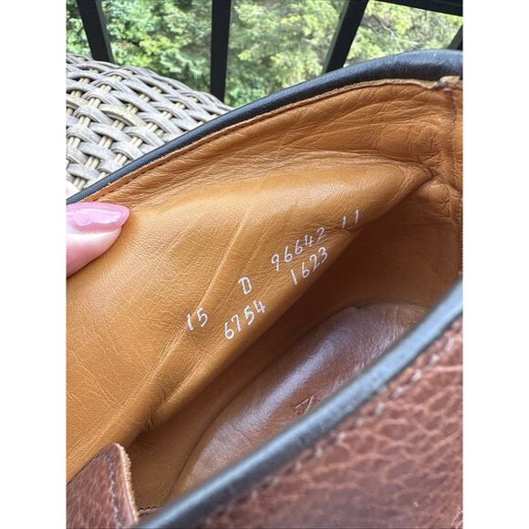 Allen Edmonds Worthingtons Cognac Brown Pebbled Leather Chukka Ankle Boots 15D - Picture 6 of 16